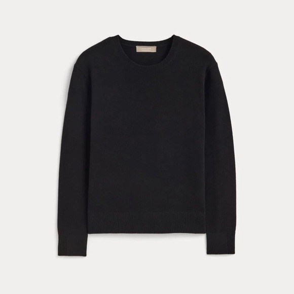 Everlane Black Cashmere Crewneck Sweater - Picture 2 of 5